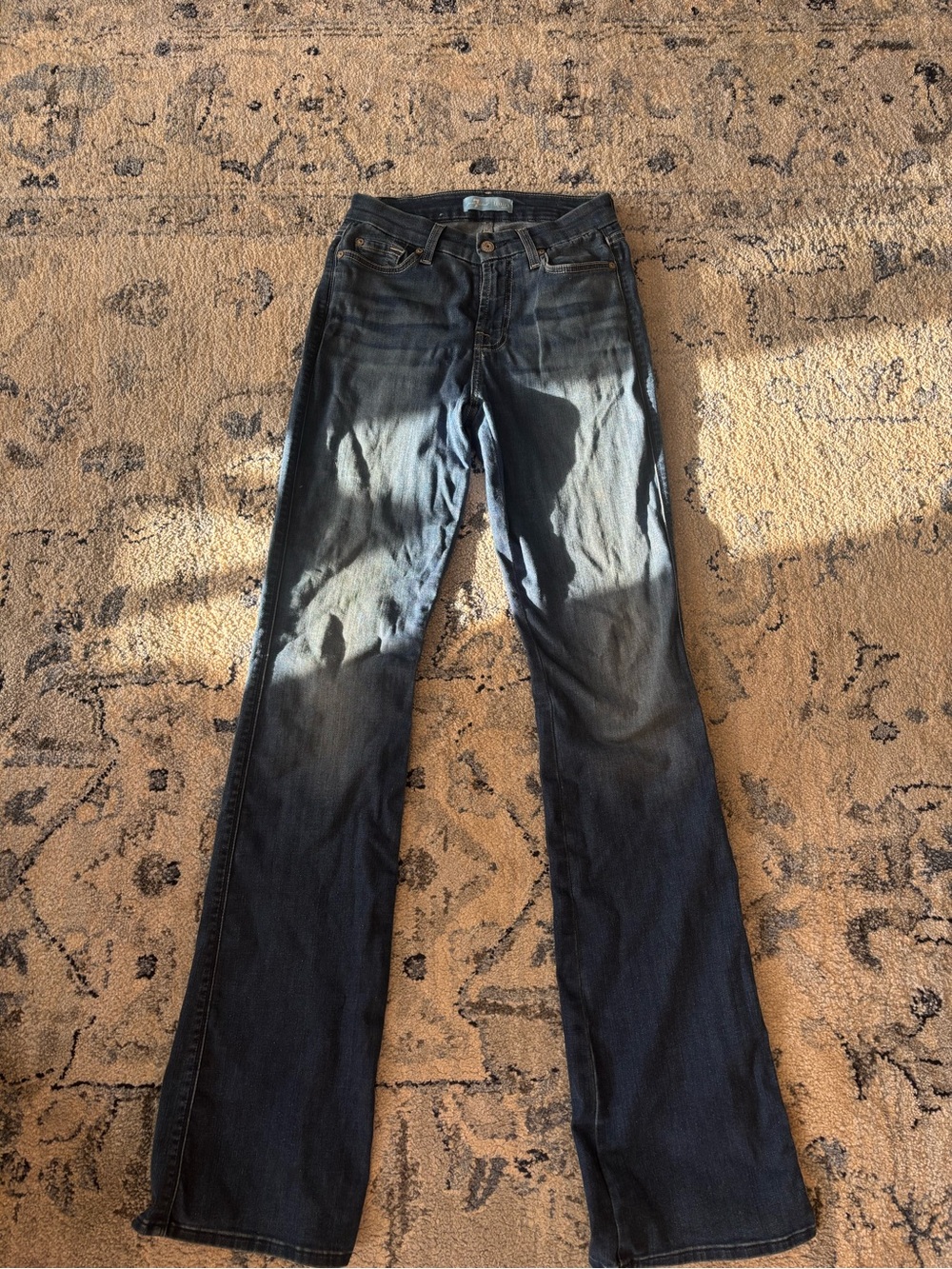 7 For All Mankind Dark Blue Bootcut Jeans